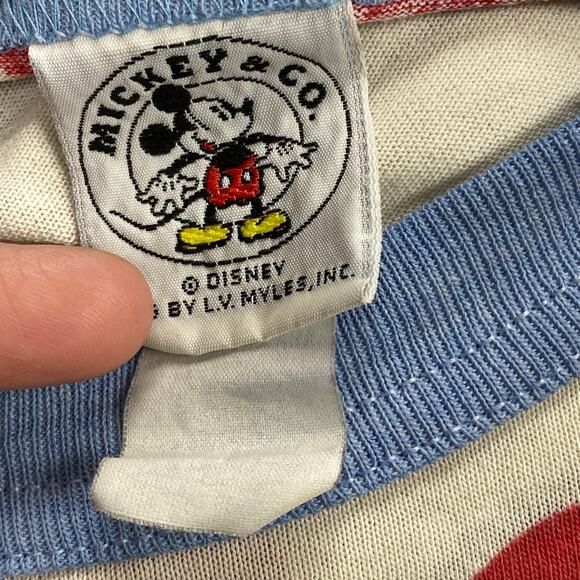 Vintage Disney Mickey Co Womens One Size Dot 90s Sleep Shirt Dress - Picture 7 of 8